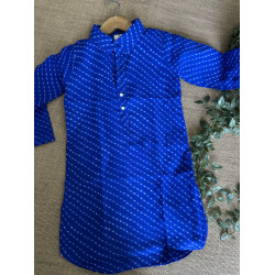 Boys' Blue Mothda  Kurta
